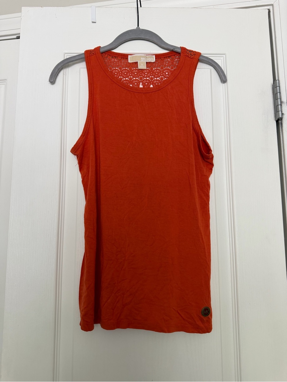 MICHAEL Michael Kors Orange Lace-Back Tank Top Size S